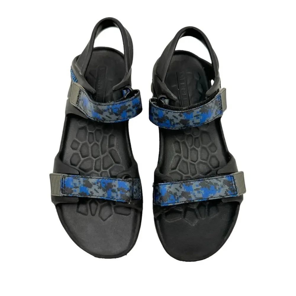 Merrell Youth Hydro Drift Black & Blue Camo Outdoor Sports Water Sandals